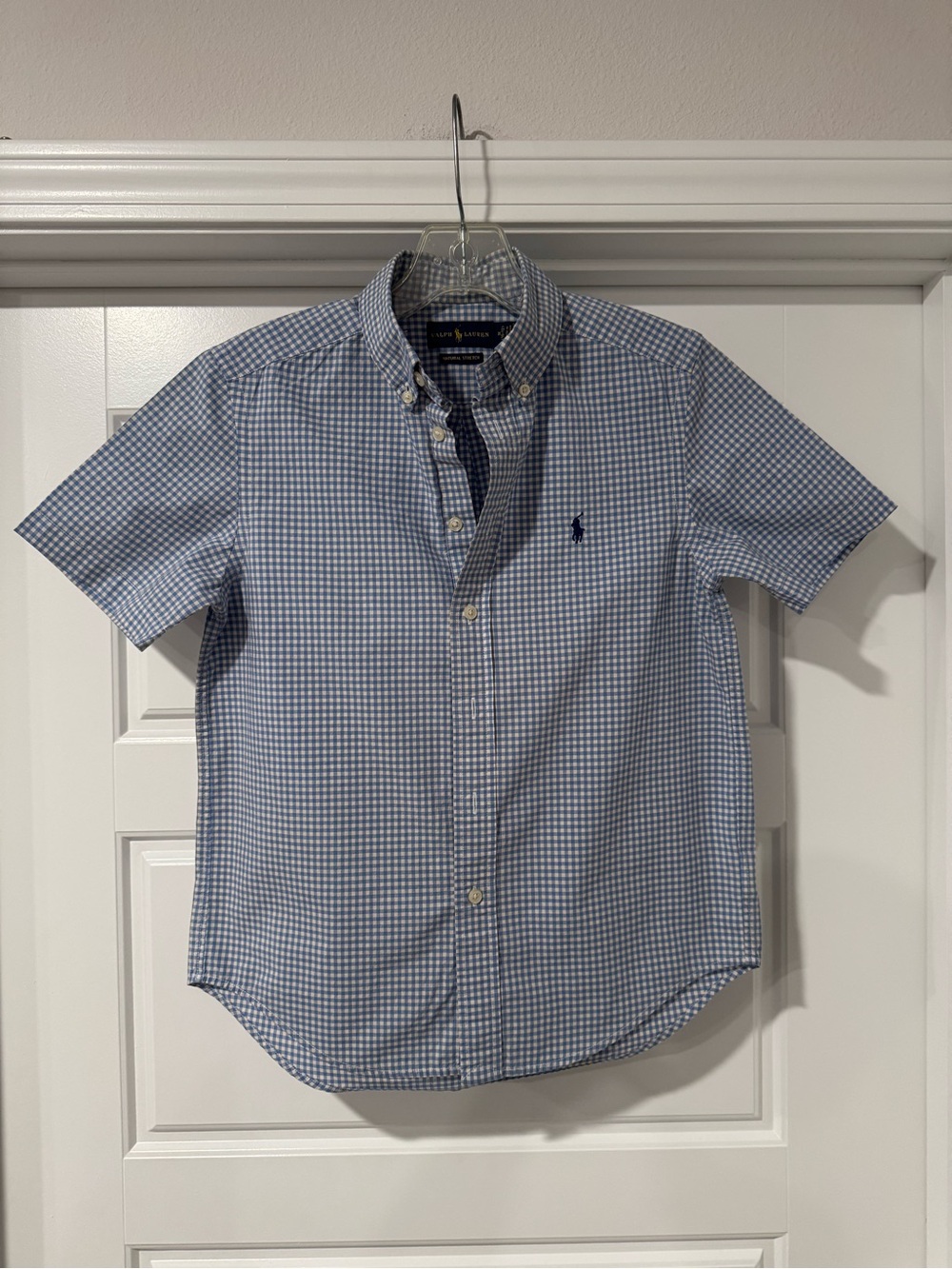 Polo by Ralph Lauren Blue Gingham Short-Sleeve Button-Down Shirt